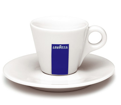 Чашка с блюдцем Эспрессо с логотипом Lavazza, 70 мл