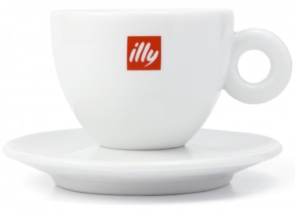 Чашка с блюдцем Эспрессо с логотипом illy, 60 мл