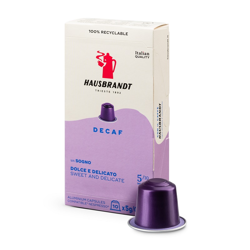 Кофе в капсулах Hausbrandt DECAFFEINATED, 10 шт
